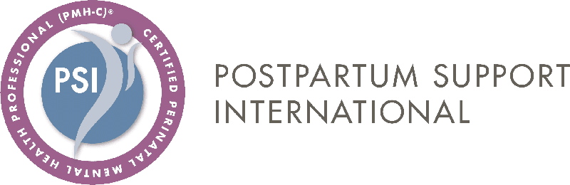 Postpartum Support International logo, seal and wordmark